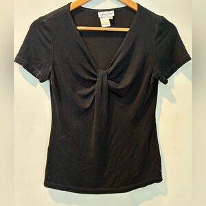 Coldwater Creek Black V-Neck Top